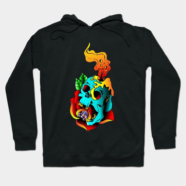 Candle skull Hoodie by BSKR